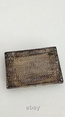 Vintage Chinese Sterling Silver Filigree Blue Enamel Bracelet Ring Brooch Set