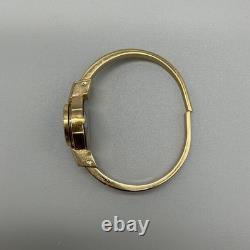 Vintage Crisson Womens Watch 18mm White Dial Blue Enamel Gold Tone Manual Swiss