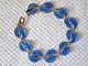 Vintage David Andersen Blue Enamel Leaf Link Bracelet Sterling Silver Norway