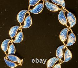 Vintage David Andersen Norway Enamel Bracelet in 925 Sterling Silver, Vermeil