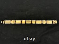 Vintage David Andersen Norway Sterling Silver Guilloche Enamel Bracelet, 7 3/4