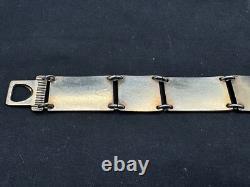 Vintage David Andersen Norway Sterling Silver Guilloche Enamel Bracelet, 7 3/4