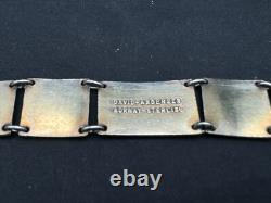 Vintage David Andersen Norway Sterling Silver Guilloche Enamel Bracelet, 7 3/4