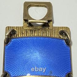 Vintage David Anderson 925 Sterling Silver Blue Enamel 13 Panel Bracelet Norway