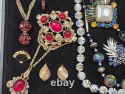 Vintage Designer Jewelry Lot Corocraft, Trifari, Weiss, KJL, Chr. Dior