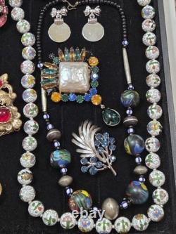 Vintage Designer Jewelry Lot Corocraft, Trifari, Weiss, KJL, Chr. Dior
