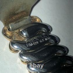 Vintage Disney Snow White Blue Enamel Sweetheart Expandable Gold Filled Bracelet