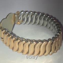 Vintage Disney Snow White Blue Enamel Sweetheart Expandable Gold Filled Bracelet