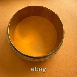 Vintage Enamel Floral Rhinestone Hinged Bangle Lot Boho Retro Statement