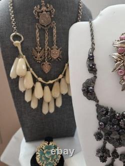 Vintage Estate Costume Jewelry Lot Florenza Trifari Monet Coro Limoges
