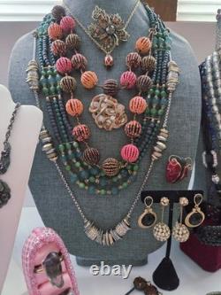 Vintage Estate Costume Jewelry Lot Florenza Trifari Monet Coro Limoges