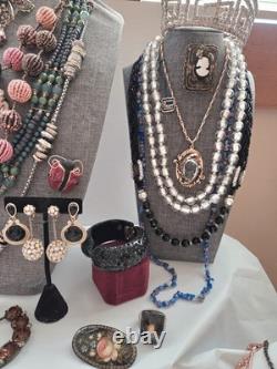 Vintage Estate Costume Jewelry Lot Florenza Trifari Monet Coro Limoges