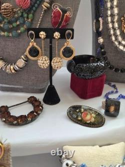 Vintage Estate Costume Jewelry Lot Florenza Trifari Monet Coro Limoges