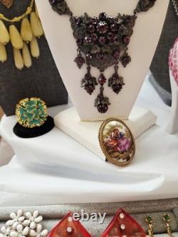 Vintage Estate Costume Jewelry Lot Florenza Trifari Monet Coro Limoges
