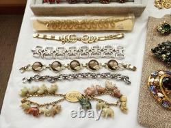 Vintage Estate Costume Jewelry Lot Florenza Trifari Monet Coro Limoges