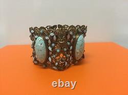 Vintage Faux Turquoise Enamel Bracelet