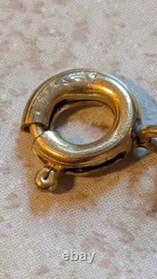 Vintage German Art Bracelet Blue Enamel Carved Stone Gold Tone Mid Century
