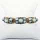 Vintage Gilt Chinese Export Silver, Turquoise & Cloisonné Enamel Bracelet
