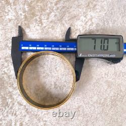 Vintage Hermes Bangle Bracelet Blue Enamel Oriental Hair Brush Gold Rim Size 70