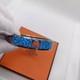 Vintage Hermes Bangle Bracelet Blue Enamel Silver Rim Size 65 Withdust Bag Good Jp