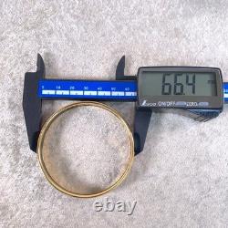 Vintage Hermes Bangle Bracelet Brazil Blue Enamel with Gold Rim 65 with Case