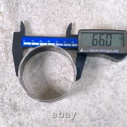 Vintage Hermes Bangle Bracelet Light Blue Enamel Horse Silver Rim Size 65 withBox