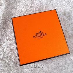 Vintage Hermes Bangle Bracelet Light Blue Enamel Horse Silver Rim Size 65 withBox