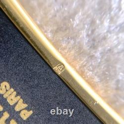 Vintage Hermes Bangle Bracelet Red Green Blue Enamel Ladies Gold Finish 65 withBox