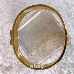 Vintage Hermes Clic Clac Bangle Bracelet Blue Enamel Stars Moon Gold GM withBox