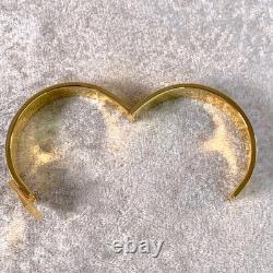 Vintage Hermes Clic Clac Bangle Bracelet Blue Enamel Stars Moon Gold GM withBox