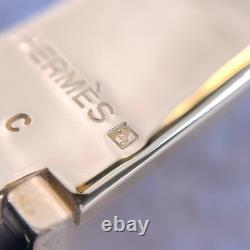 Vintage Hermes Clic Clac Bangle Bracelet Blue Enamel Stars Moon Gold GM withBox