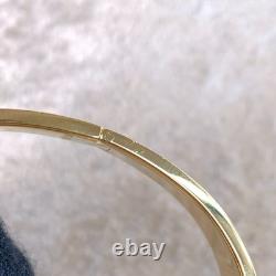 Vintage Hermes Clic Clac Bangle Bracelet Blue Enamel Stars Moon Gold GM withBox