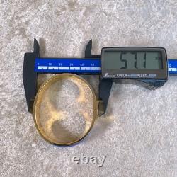 Vintage Hermes Clic Clac Bangle Bracelet Blue Enamel Stars Moon Gold GM withBox