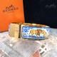 Vintage Hermes Clic Clac Bangle Bracelet Safari Lion Enamel Gold Size Gm Withbox