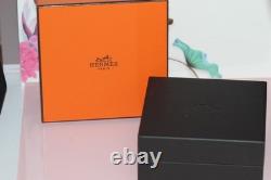 Vintage Hermes Emaile Tiger Tora Bangle Bracelet Blue Enamel with Box RARE