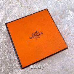 Vintage Hermes Enamel Bangle Bracelet Blue Black Enamel Gold Rim Size 70 withCase