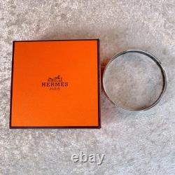 Vintage Hermes Enamel Bangle Bracelet Blue Enamel Dolphin Silver Rim 65 withBox Vintage Hermes Enamel Bangle Bracelet Blue Enamel Dolphin Silver Rim 65 withBox