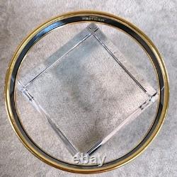 Vintage Hermes Enamel Bangle Bracelet Blue Enamel Gold Rim Size 70 with Box