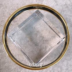 Vintage Hermes Enamel Bangle Bracelet Blue Enamel Gold Rim Size 70 with Box