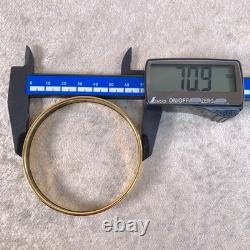 Vintage Hermes Enamel Bangle Bracelet Blue Enamel Gold Rim Size 70 with Box