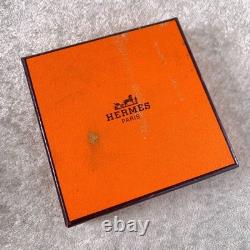 Vintage Hermes Enamel Bangle Bracelet Blue Enamel Gold Rim Size 70 with Box