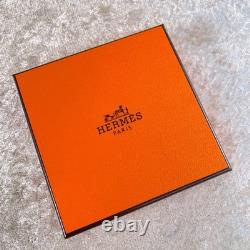 Vintage Hermes Enamel Bangle Bracelet Blue Enamel Seahorse Gold Rim 65 withBox