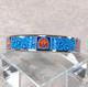 Vintage Hermes Enamel Bangle Bracelet Blue Enamel Silver Rim Size 65