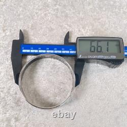 Vintage Hermes Enamel Bangle Bracelet Blue Enamel Silver Rim Size 65