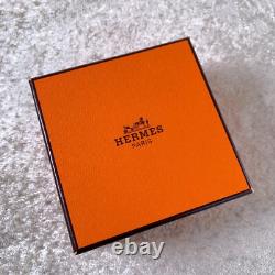 Vintage Hermes Enamel Bangle Bracelet Blue Purple Enamel Gold Rim Size 70 with Box