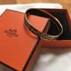 Vintage Hermes Enamel Bangle Bracelet Gold × Blue With Box From Japan Auth