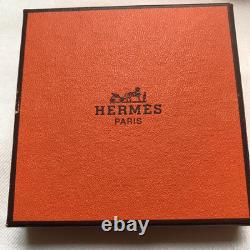 Vintage Hermes Enamel Bangle Bracelet Gold × Blue with Box From Japan Auth