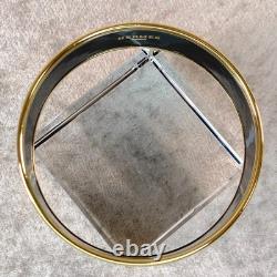 Vintage Hermes Paris Bangle Bracelet Blue Enamel Gold Rim Size 65 with Case