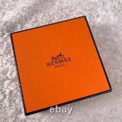 Vintage Hermes Paris Bangle Bracelet Blue Enamel Gold Rim Size 65 with Case