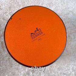 Vintage Hermes Paris Enamel Bangle Bracelet Blue Enamel Gold Rim Size 65 withBox